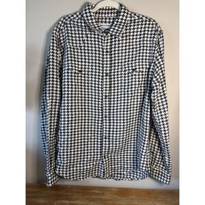 Krammer & Stoudt Houndstooth Button Down‎ Long Sleeve Menswear Shirt XL